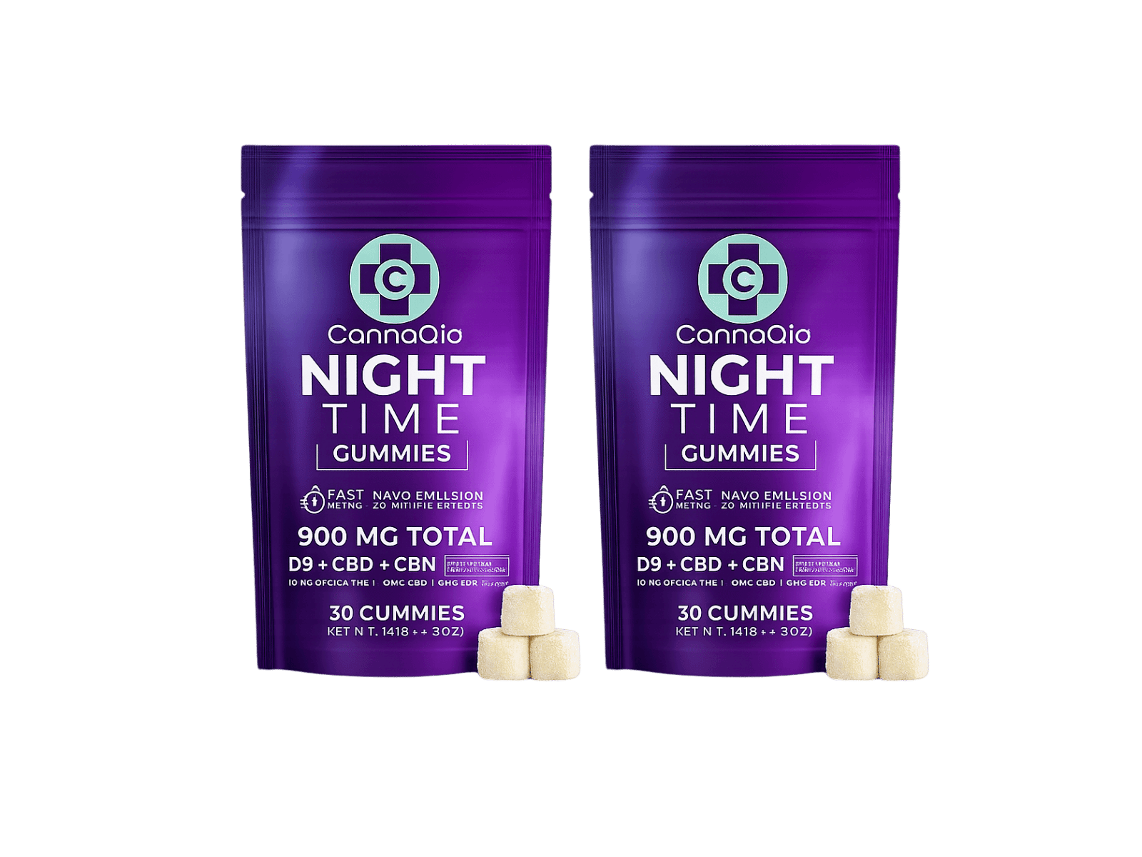 Two bags of CannaAid Night Time Gummies